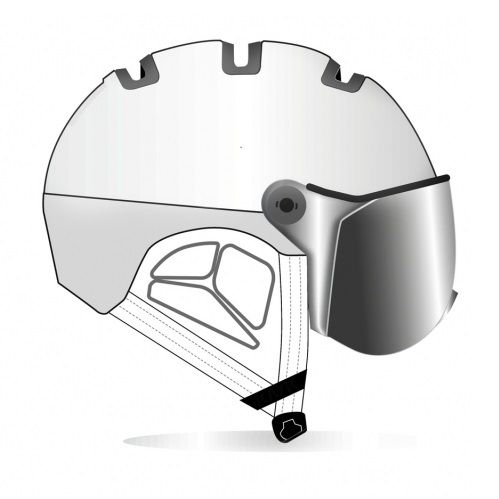 Snowboard Visor Helmet -  kask Orange visor - S2