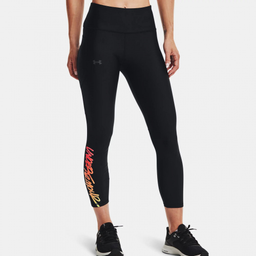 Clothing - Under Armour HeatGear Armour No-Slip Waistband Graphic Ankle Leggings | Fitness 